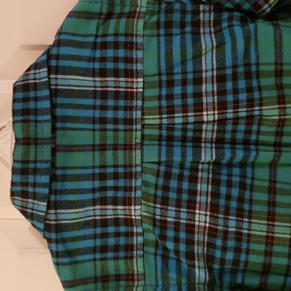 Cat & Jack Green Plaid Flannel Shirt NWT - Picture 7 of 11